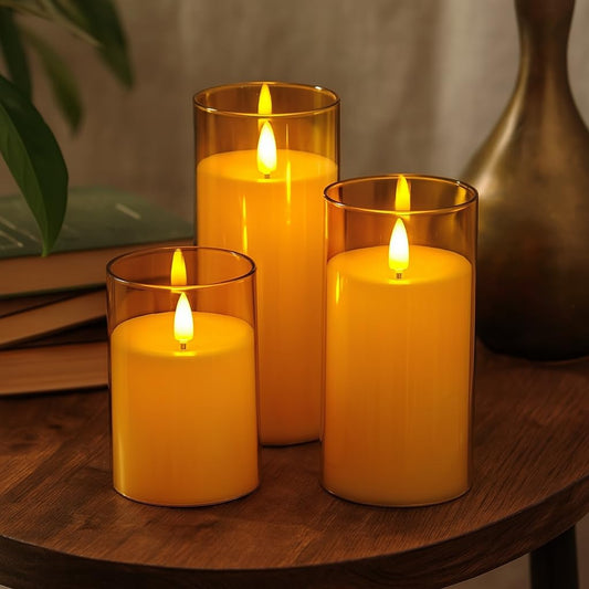 LED Tea Light Candles | Flameless, Smokeless, Unscented | 3 Pcs