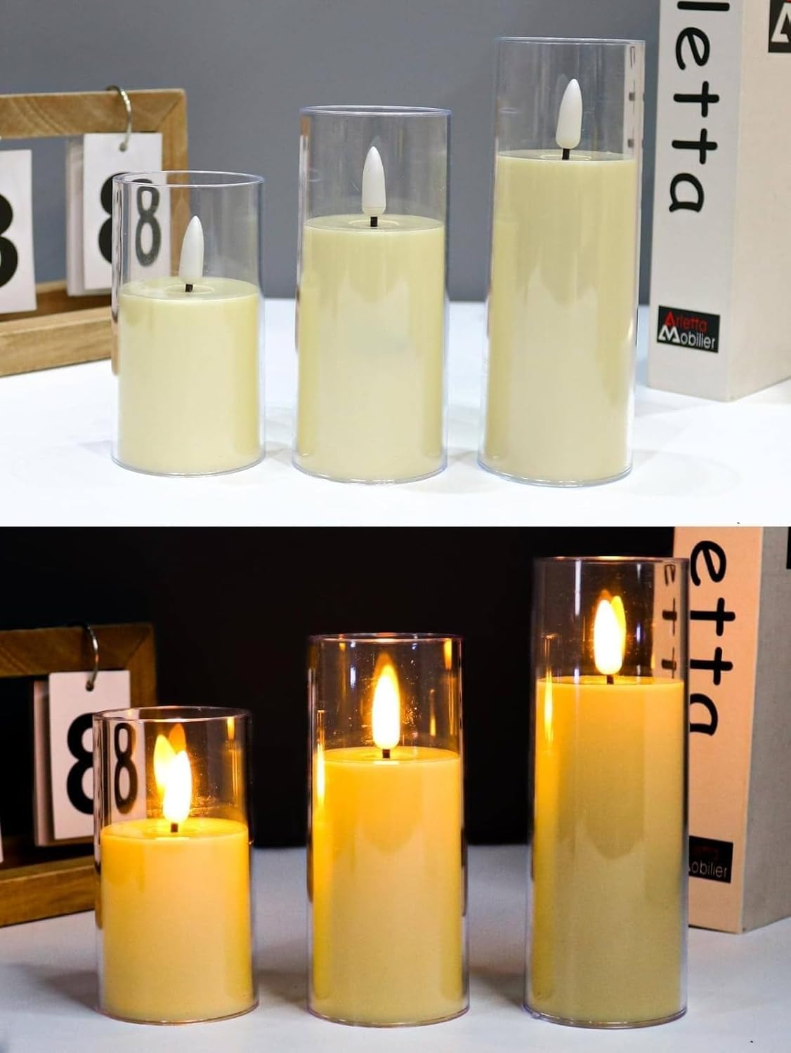 LED Tea Light Candles | Flameless, Smokeless, Unscented | 3 Pcs
